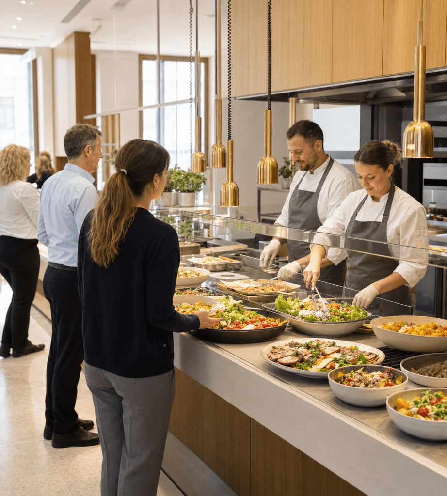 Moderne Betriebsgastronomie der Kochwerkstatt im Landtagsrestaurant