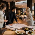 Projektteam plant ein Corporate Event mit Catering, Ablauf und Location