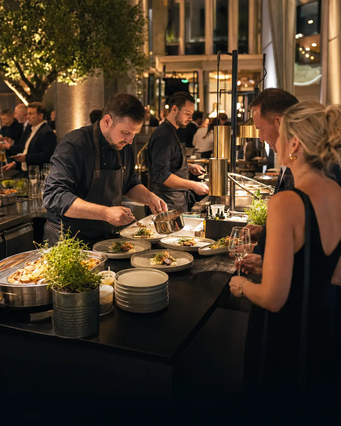 Kochwerkstatt-Team beim Livecooking auf einer Veranstaltung