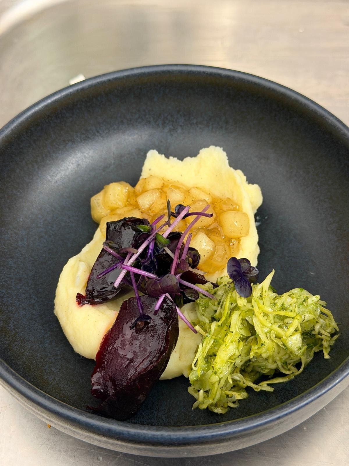 Veganes Hauptgericht Kraut und Rüben für das Vega-Konzert