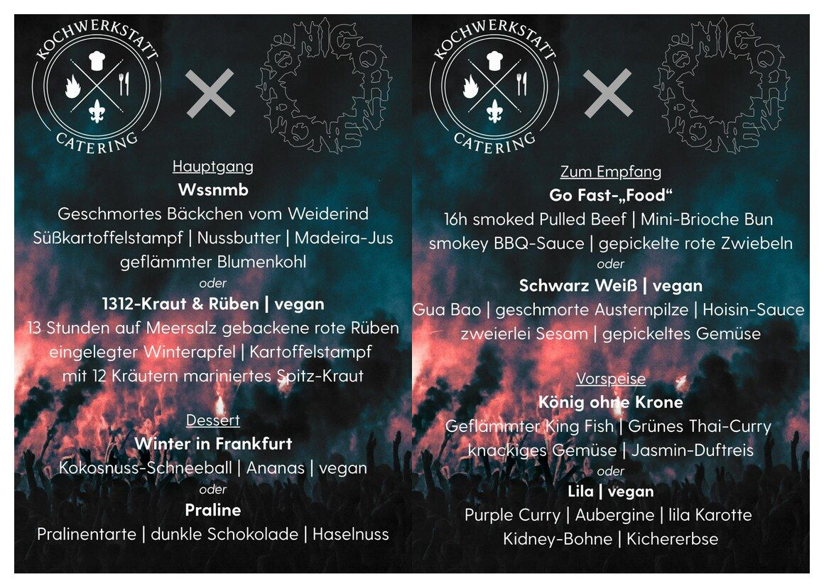 Individuell gestaltetes Menü für Vegas Artist-, Crew- und VIP-Catering in der Festhalle